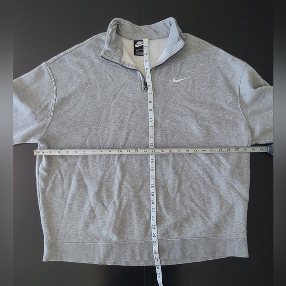 Nike Quarter-Zip Sweater - Gray, Size L - Picture 2 of 6